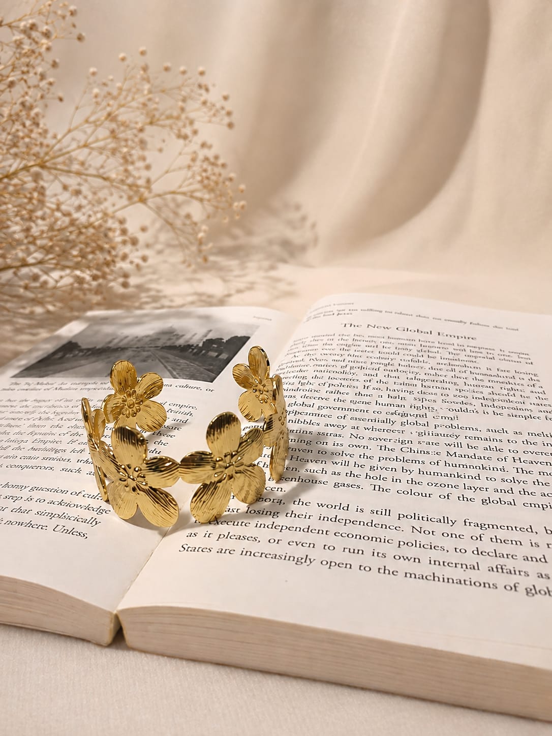 Floral Cuff Bracelet