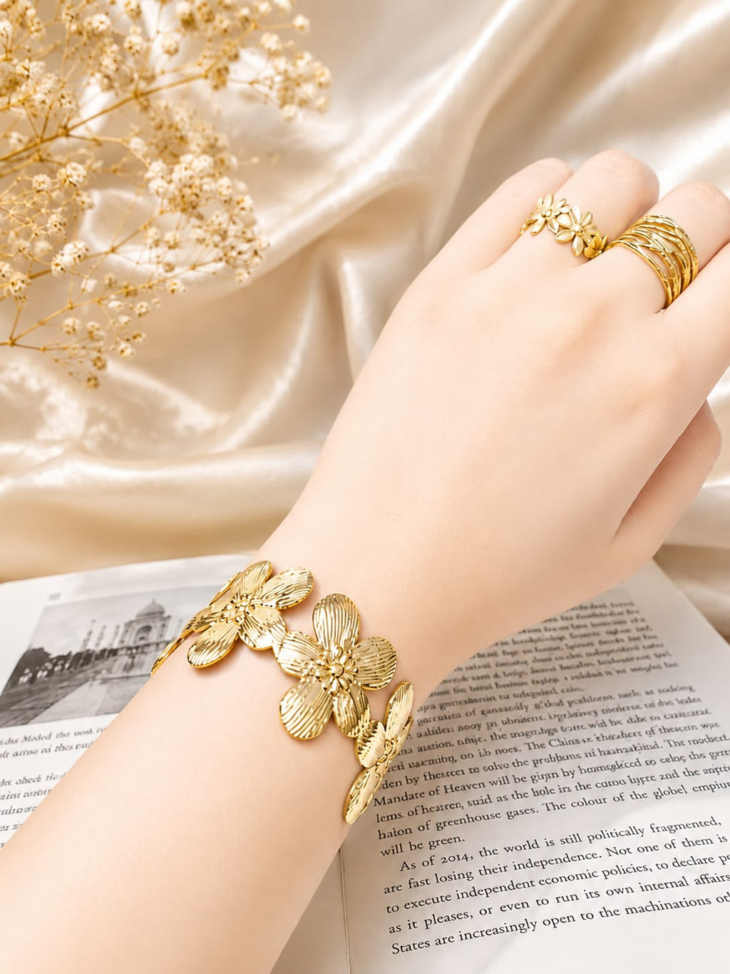 Floral Cuff Bracelet