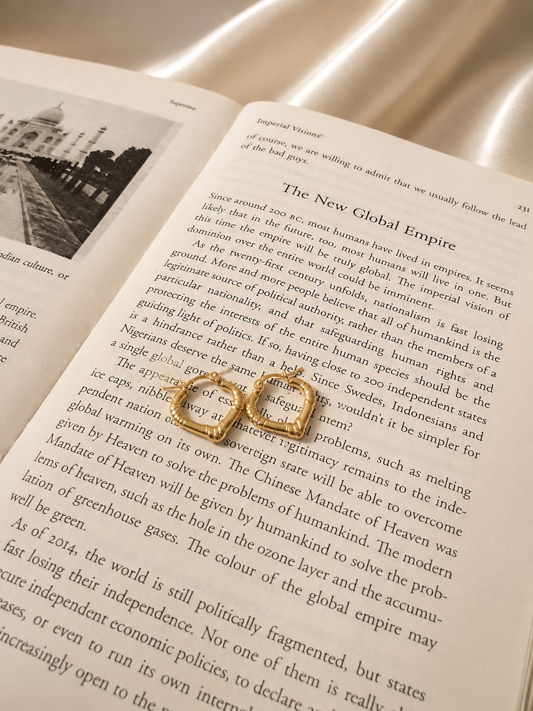 Heart Gold Hoops