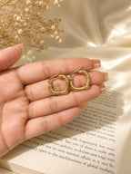 Heart Gold Hoops
